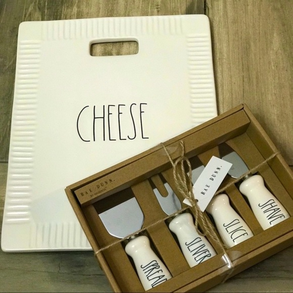 Cheese Knife Serving Set & Tray